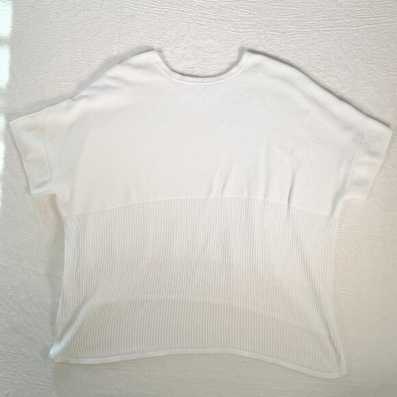 Athleta Kahala Women's Sweater Size Small Off-White Pullover Short sleeve - Picture 5 of 7